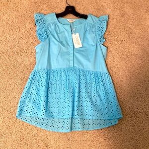 Crosby by Mollie Burch baby blue sleeveless tunic